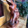 Large pair of wooden elephant lamps Image 2