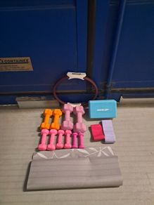 Variety weights + hip trainer etc