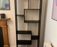 178cm Tall Black Shelf Bookcase