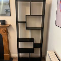 178cm Tall Black Shelf Bookcase