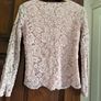 Pink Lace Shirt with Embroidered Flowers Size S Image 2