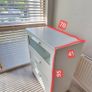 3-drawer chest of drawers IKEA ; white, very spacious, used. Image 2