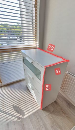 3-drawer chest of drawers IKEA ; white, very spacious, used.