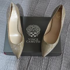 Vince Camuto high hills champagne glitter size UK4 (37EU/7US) brand new!