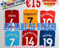 Premier League Jersey Number Printing