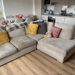 L shaped couch and matching ottoman