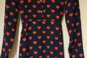 Oasis Heart Print Shirt Dress S16