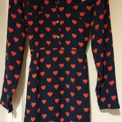 Oasis Heart Print Shirt Dress S16