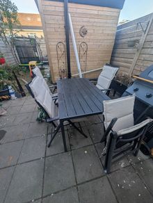 Garden Table with Reclining Chairs
