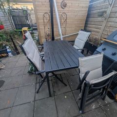 Garden Table with Reclining Chairs