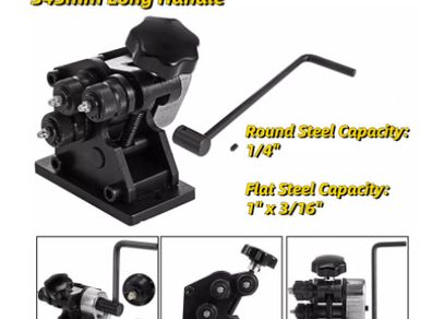 BRAND NEW Manual Metal Pipe Ring Bender 13-1/2Inch Gear Driven Handheld Adjustment Flat Round Steel Roller Tool for Bending Angle