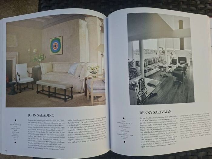 Large (447 pages) Hardcover Book Interiors: The Greatest Rooms of the Century (Merlot Red Velvet cover edition)
