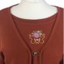 Ladies orange jersey combination top size 2XL Uk 28 includes postage Image 3