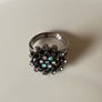 Black Round Cocktail Ring Image 9