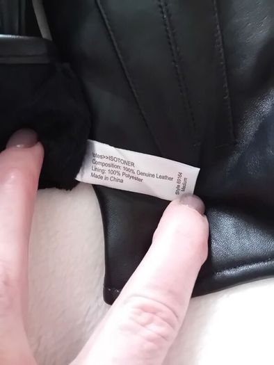 Totes Isotoner Black Leather Gloves - Smartouch - Small fit - New Without Tags RRP 25