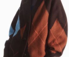 COS Argyle Wool Cardigan size  extra small