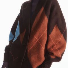 COS Argyle Wool Cardigan size  extra small