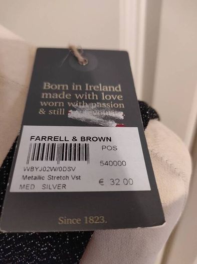Brand new Farrell & brown top