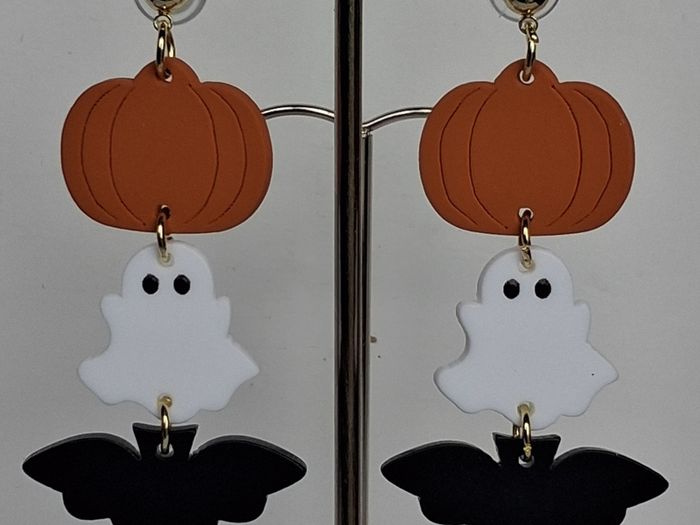 Spooky Trio Halloween Clay Earrings