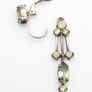 Vintage 925 Sterling Silver Glass Paste Earrings Image 5