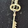 silver key on chain with genuine sapphire Image 4