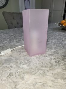 Pink glass lamp