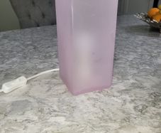 Pink glass lamp
