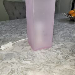 Pink glass lamp