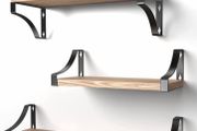 Floating Shelves Wood Wall Mounted Shelf, Rustic Shelves Set of 3, 18kg Weight Capability