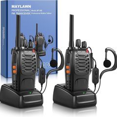 NEW SALE | Walkie Talkies Long Range 2Pcs, Walkie Talkies for Adults with Rechargeable Batteries, 2 Way Radio with LED Light Earpieces 16CH Supports VOX Function