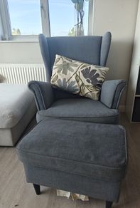 Strandmon Ikea Armchair And Footstool