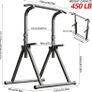 Foldable Power Tower Pull Up and Dip Station Free Standing 6 Level Adjustable 175-210 cm Stable Triangular Base Space Saving Home Gym Equipment Image 6