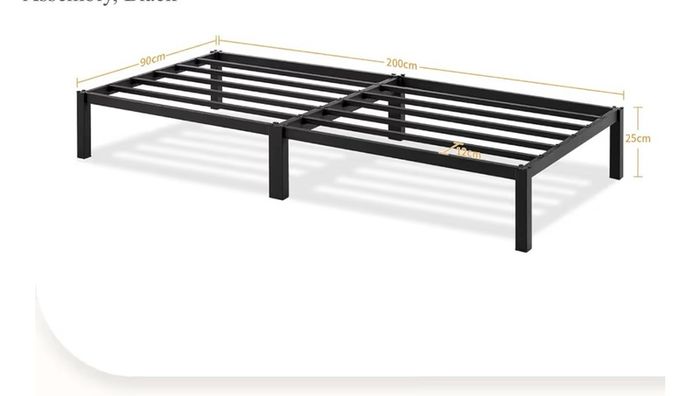 Metal Single Bed Frame and mattress