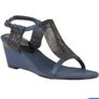 New Lotus Navy Wedge Sandals Image 2