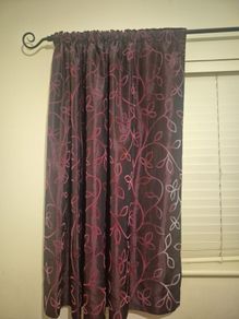 Purple Flowery Curtains