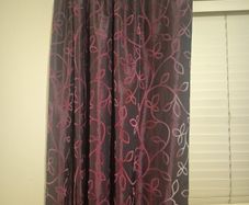 Purple Flowery Curtains