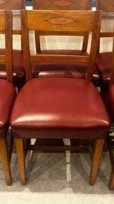 Set of 6 leather dining chairs