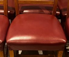 Set of 6 leather dining chairs
