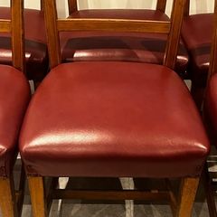 Set of 6 leather dining chairs