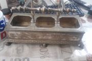 Victorian Silver Plated 3 Bottle Holder 1800s to early 1900s,