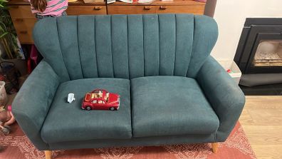 Teal 2 seater sofa