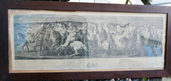 Rare 1817 Pilgrimage To Canterbury Engraving nicely