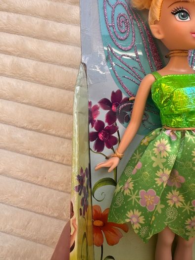 Disney Fairies Jakks Pacific Tinker Bell Fashion Doll approx. 23cm. Damaged Box and wing - a bit Please see photos
