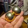 Vintage Big Golden Tone Earrings Image 2
