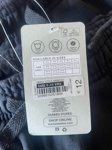 Navy Fleece Shorts 2PK Age 9-10