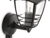 Creek Outdoor Wall Light with Motion Sensor (Requires 1 x 60 W E27 Bulb), 220-240V, Black
