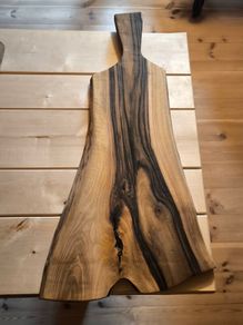 82cm One-of-a-Kind European Walnut Charcuterie Board - Solid Single Piece, Live Edge, No Glue