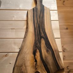 82cm One-of-a-Kind European Walnut Charcuterie Board - Solid Single Piece, Live Edge, No Glue