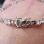Vintage Sterling Silver 925 Cubic Zirconia Tennis Bracelet 14 Grams 8" Long Image 7