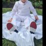 Boys 4 piece white christening outfit Image 2